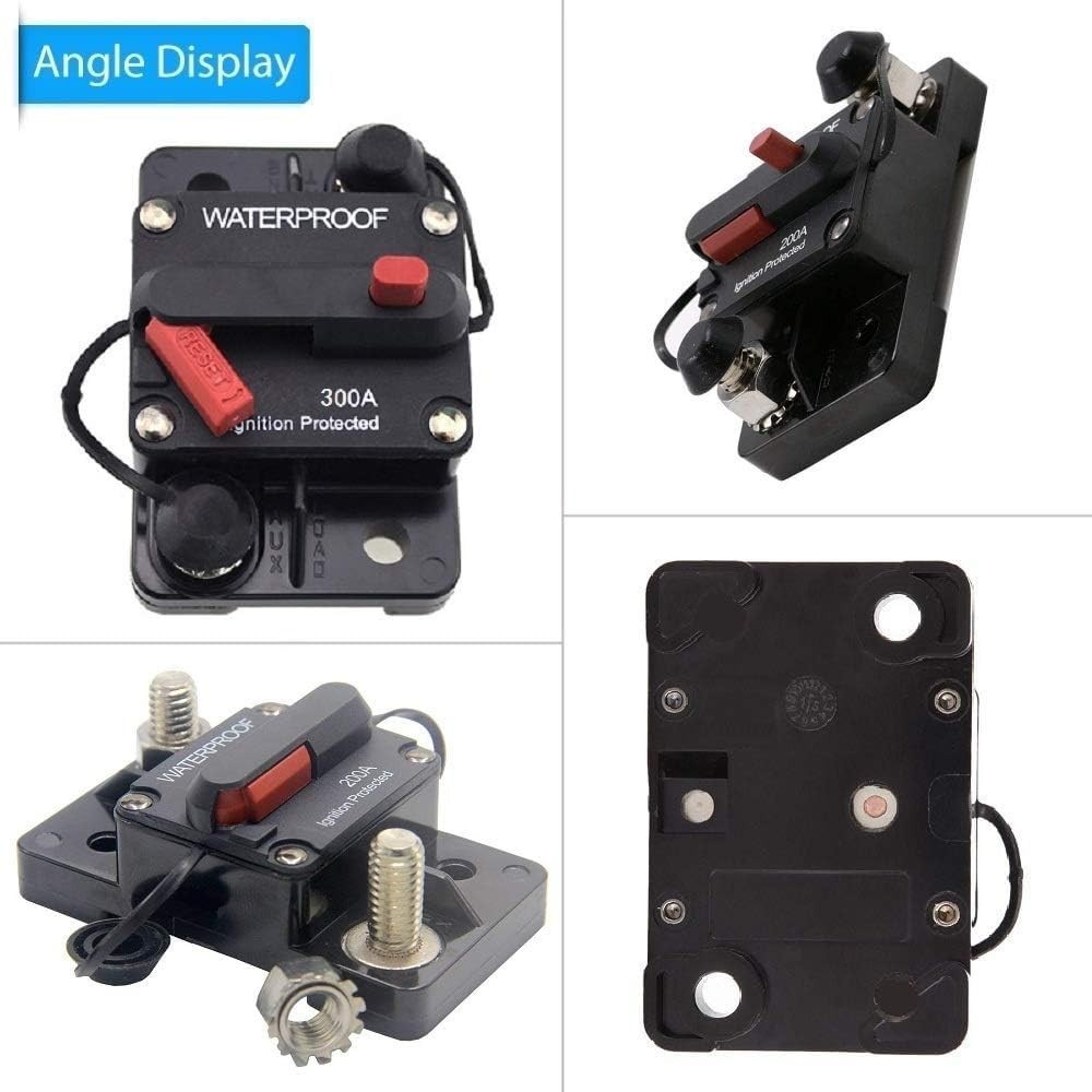 300 Amp Circuit Breaker 30A- with Manual Reset Waterproof Inline Fuse Inverte…