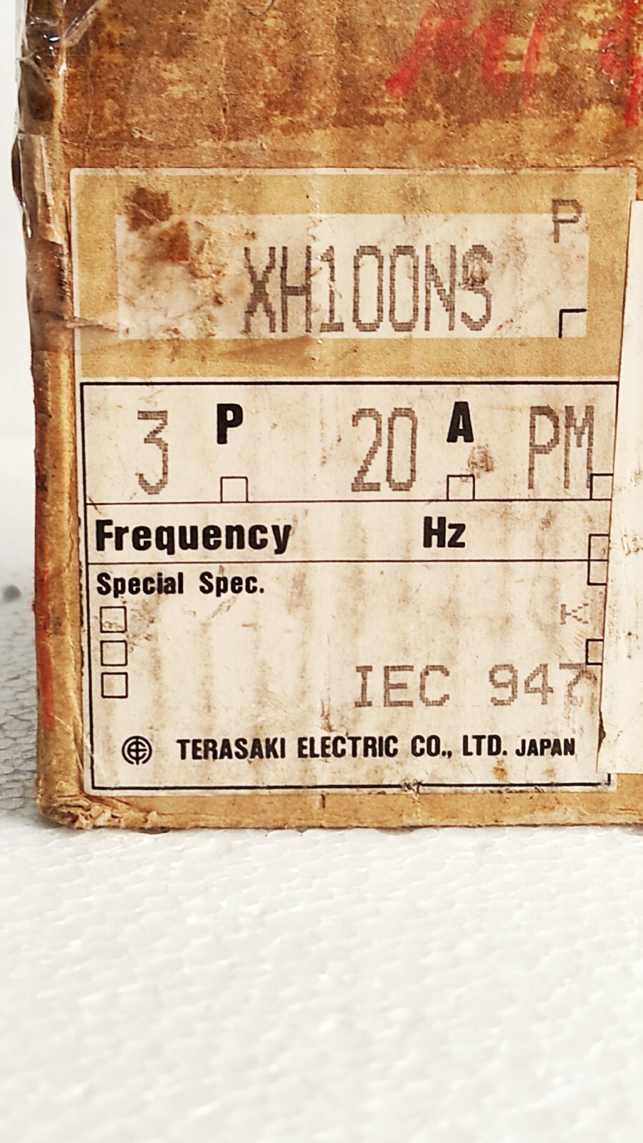 Terasaki TemBreak xh100ns / XH100NS 20A 3 Pole Circuit Breaker
