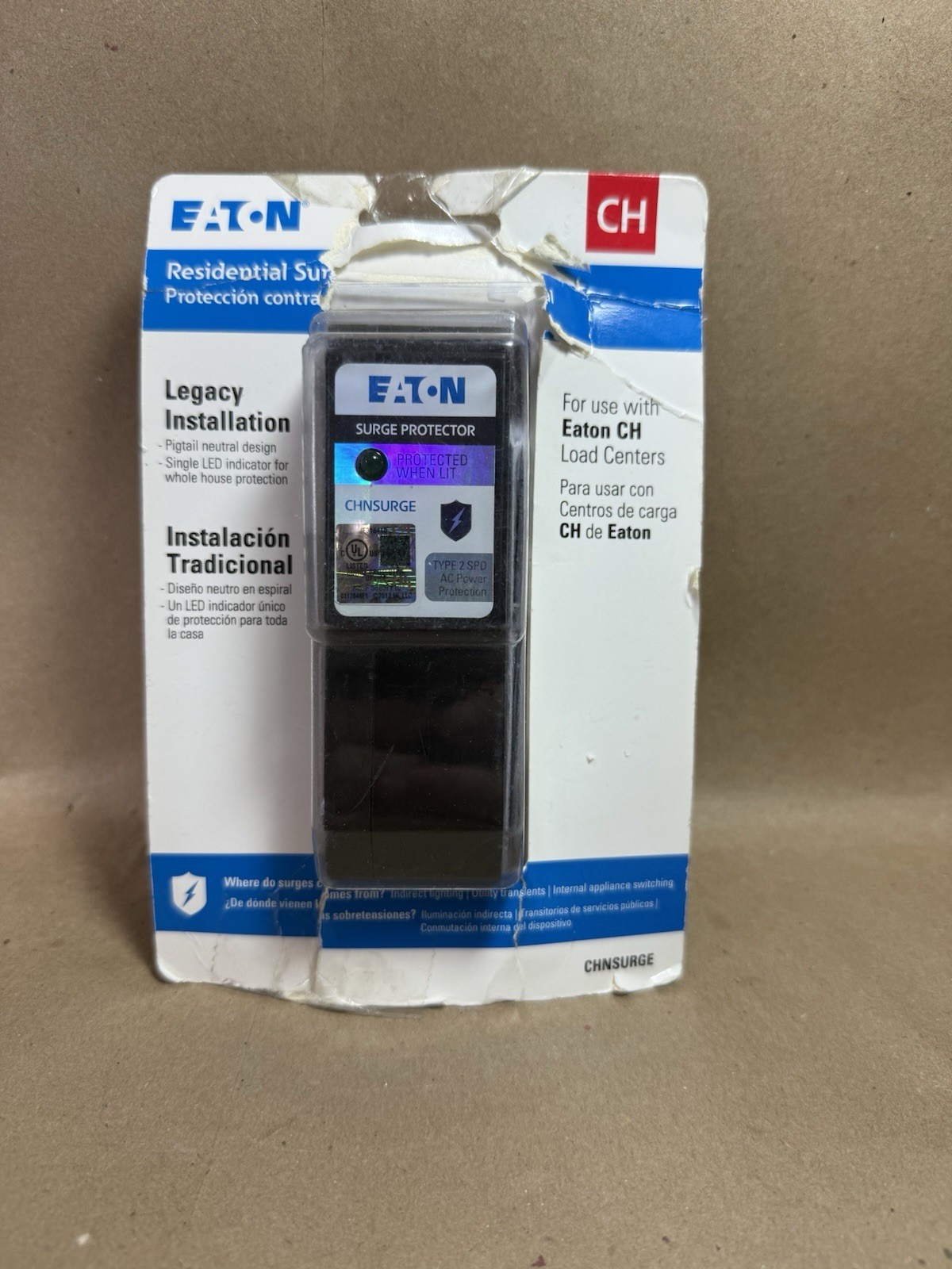 CH Eaton Surge Protector CHNSURGE 120/240 V Cutler Hammer Type 2