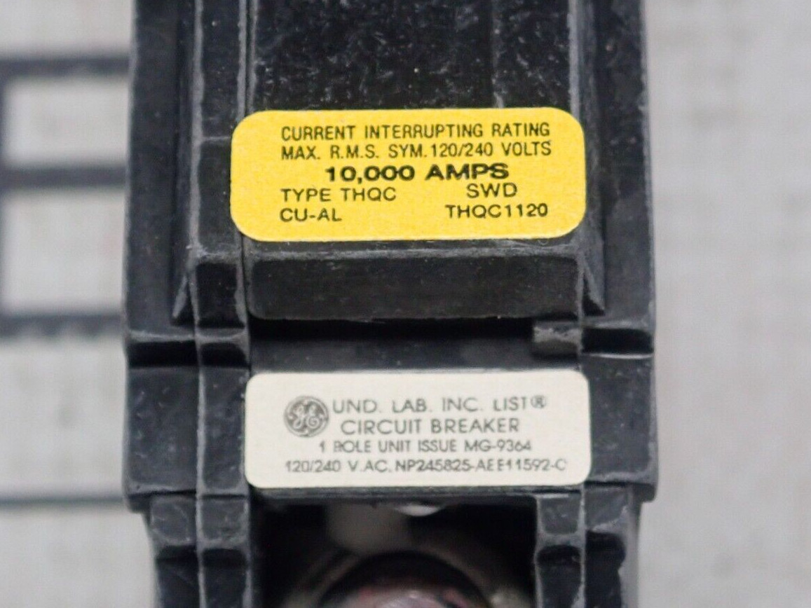 NEW GE THQC1120 Single Pole 20 Amp 120/240 Volt Circuit Breaker Lot Of 6
