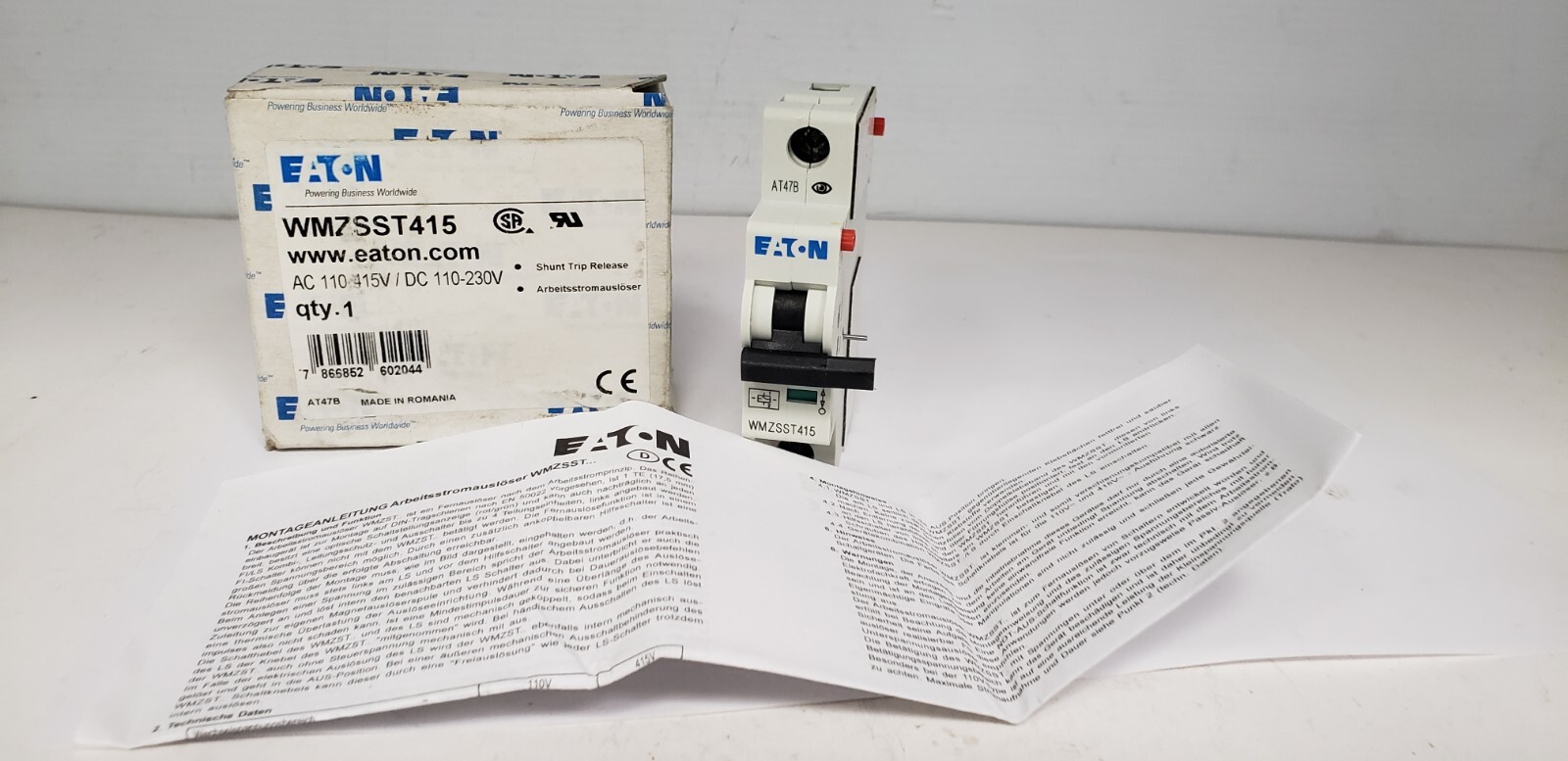 EATON WMZSST415 (FAZ-XAA-C110-415V) SHUNT TRIP RELEASE, AC 110 110-230V, NIB