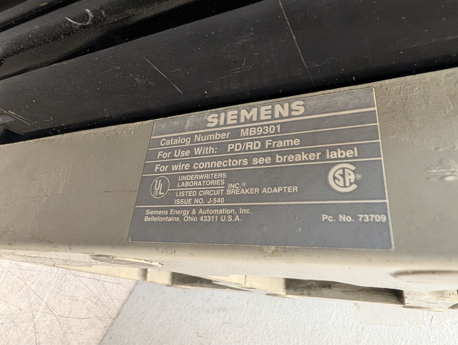 Siemens PXD63S160A 1600 Amp Sentron Molded Case Switch Breaker MB9301 PD/RD