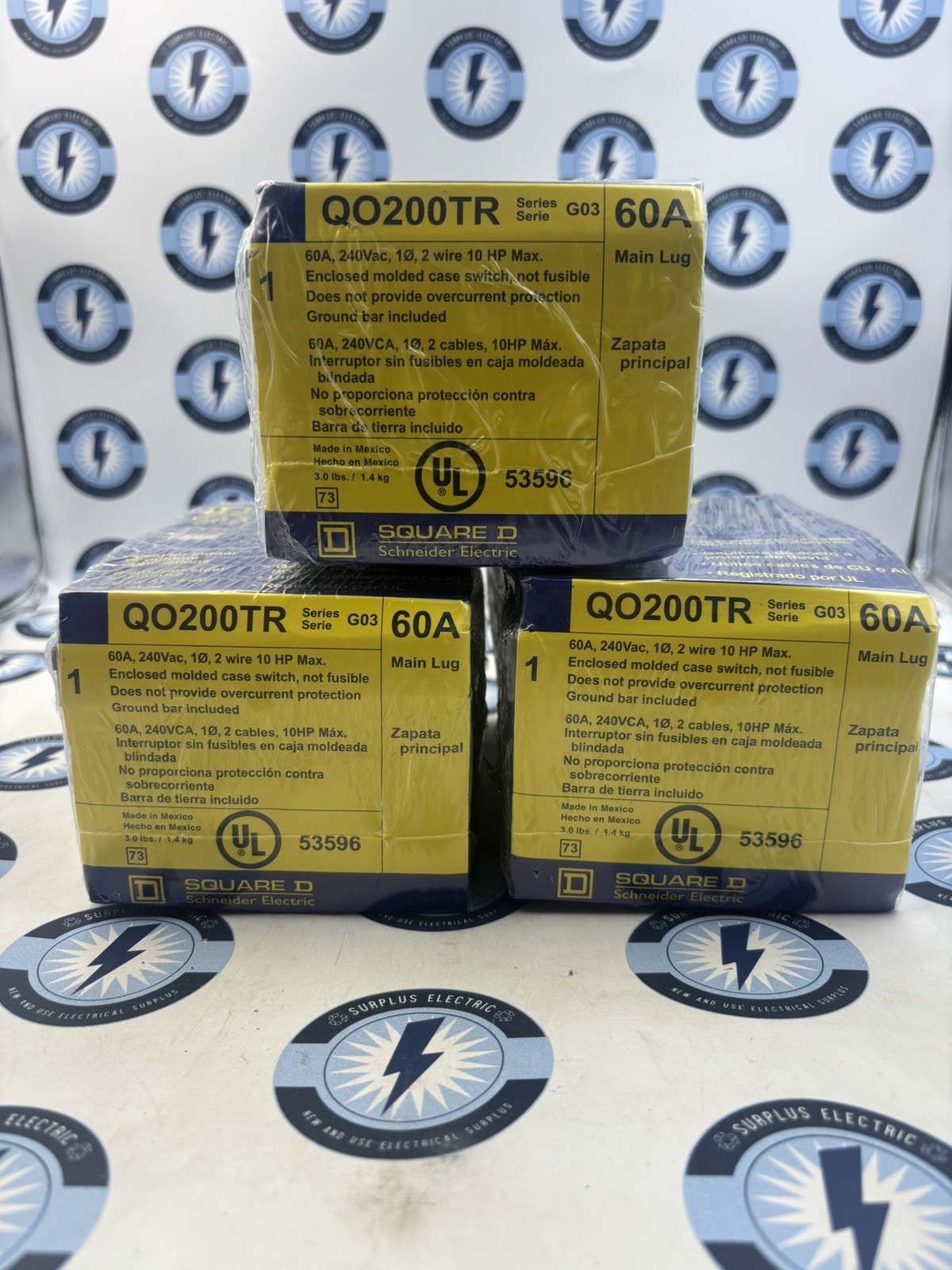 Square D QO200TR Enclosed Molded Case 60A Series G03 Circuit Disconnect Switch
