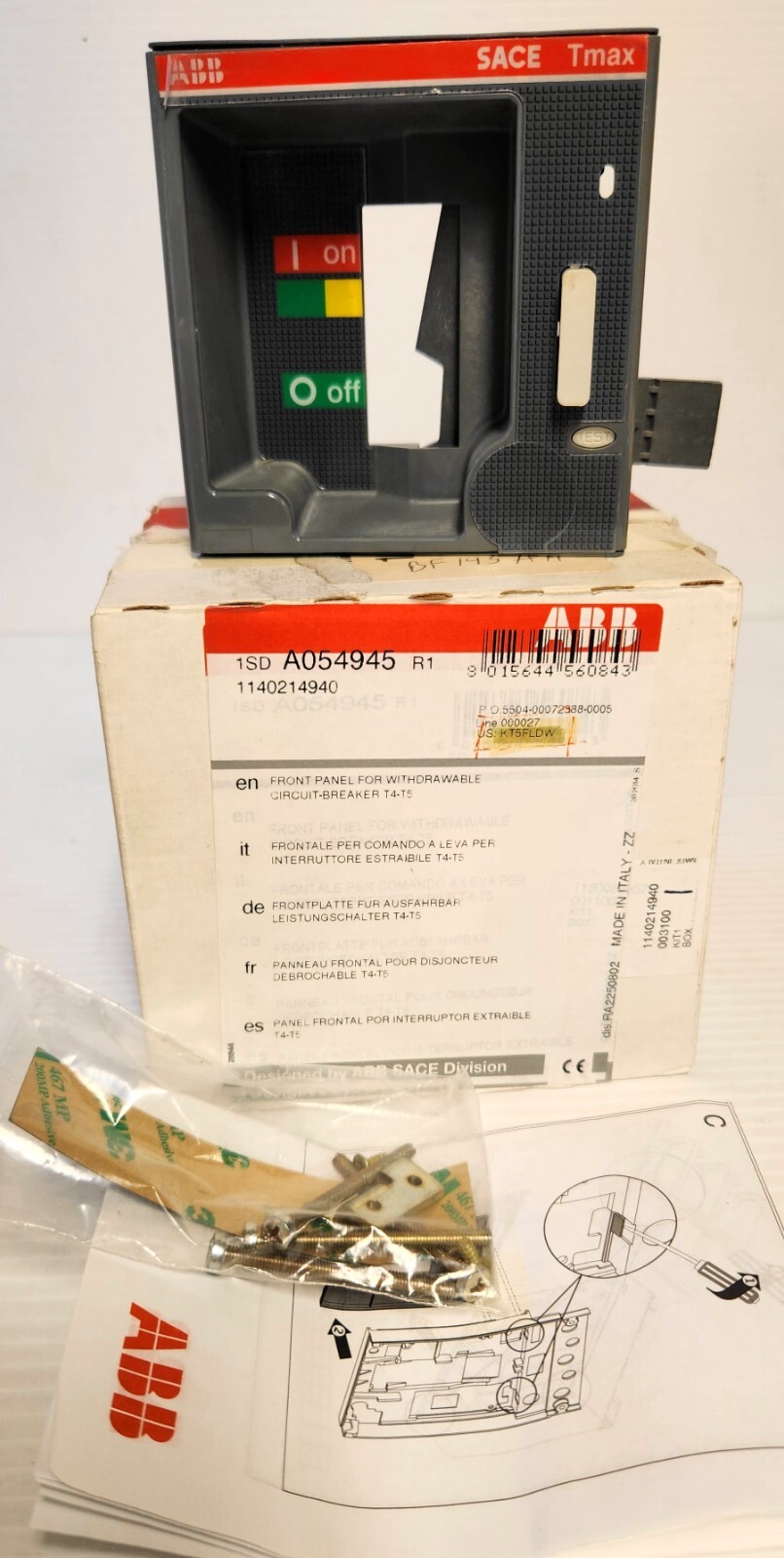 ABB 1SD A054945 R1 Front Panel for Withdrawable Circuit Breaker T4 – T5