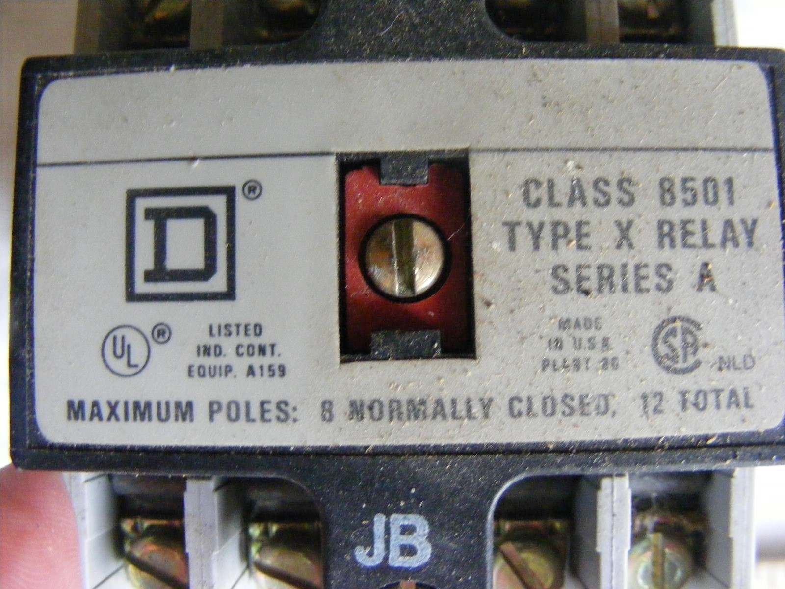 Square D XO 20 Industrial Control Relay Series A Class 8501 New 8501 XO-20