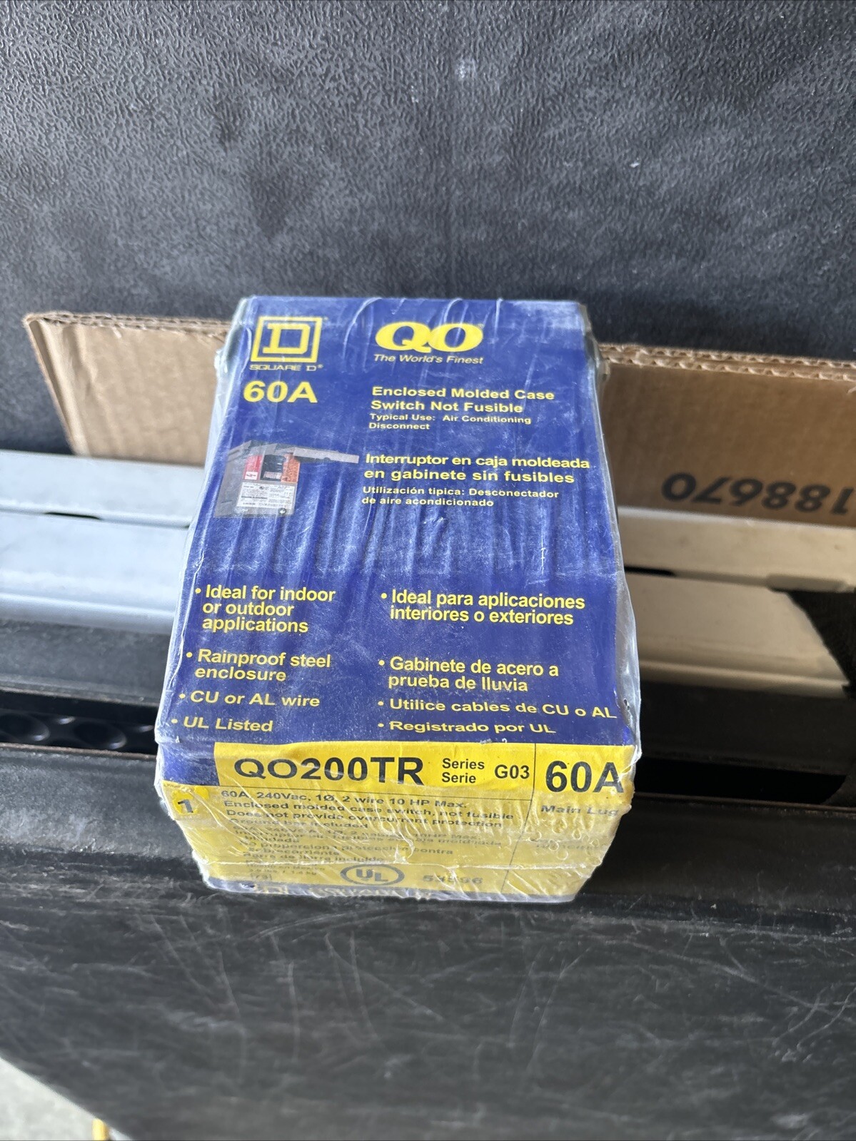 Square D 60A 60 Amp Enclosed Molded Case Switch Non-Fusible Circuit Breaker