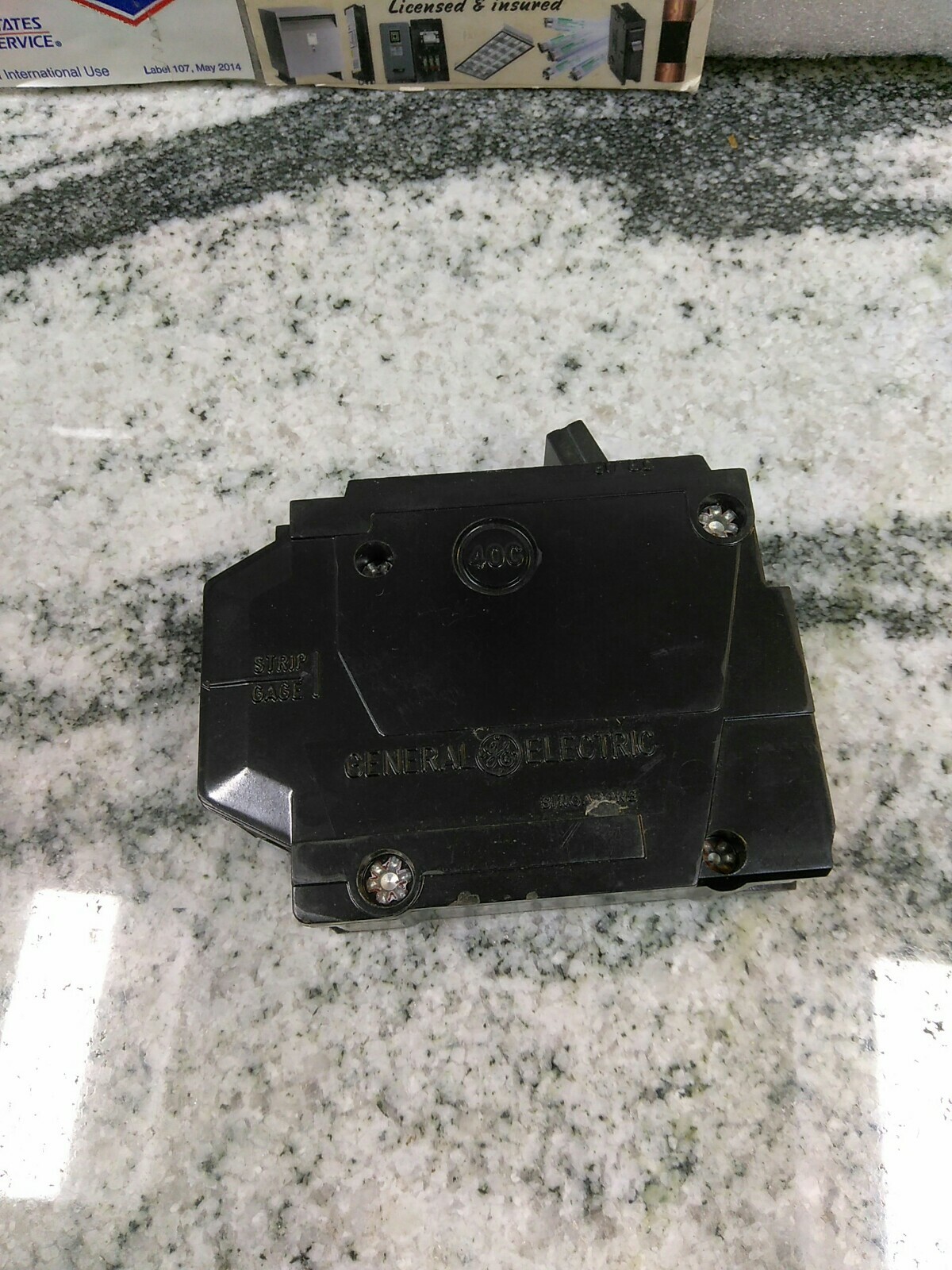 GE TYPE TQL-AC 15AMP, 1 POLE, 120/240VAC GROVE CIRCUIT BREAKER / CHIPS (20CB3