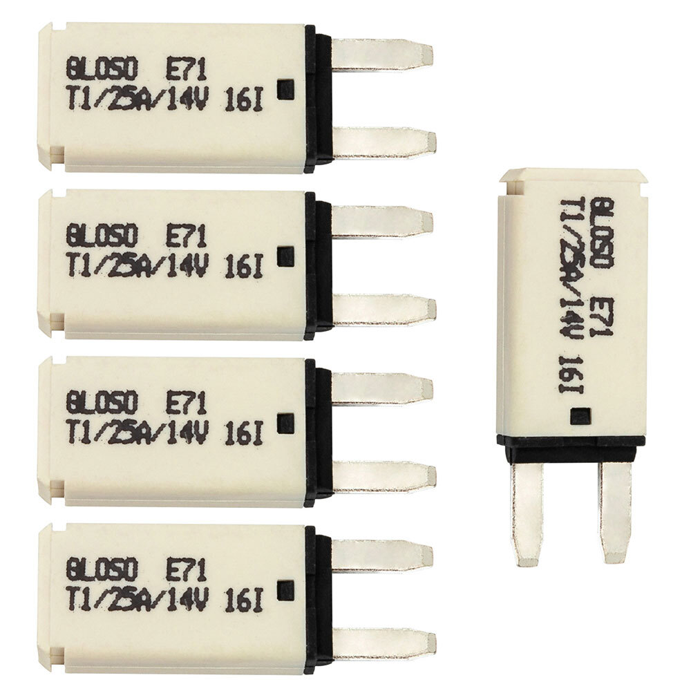 5x 25A Mini ATM Manual Reset Circuit breaker Blade Fuse Resettable Car Boat Van