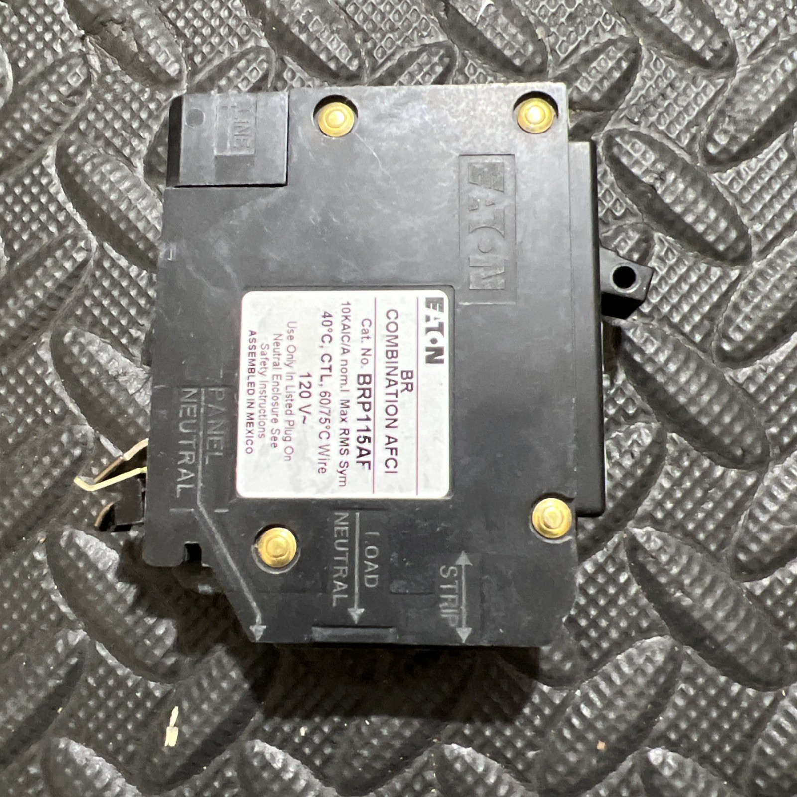 Eaton 15 Amp AFCI Circuit Breaker 120/240V BRP115AF