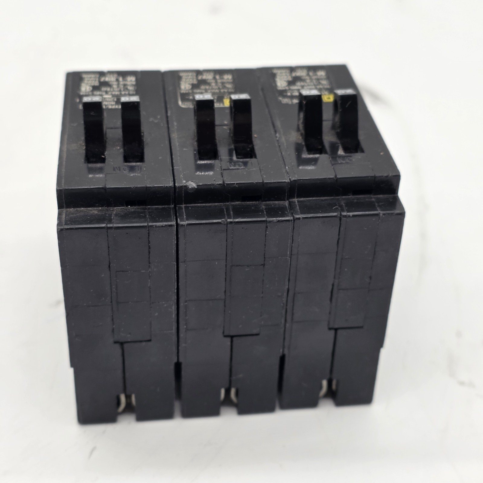 Lot of 3 Square D HOMT2020 Tandem 20 Amp Twin Circuit Breakers 120/240V