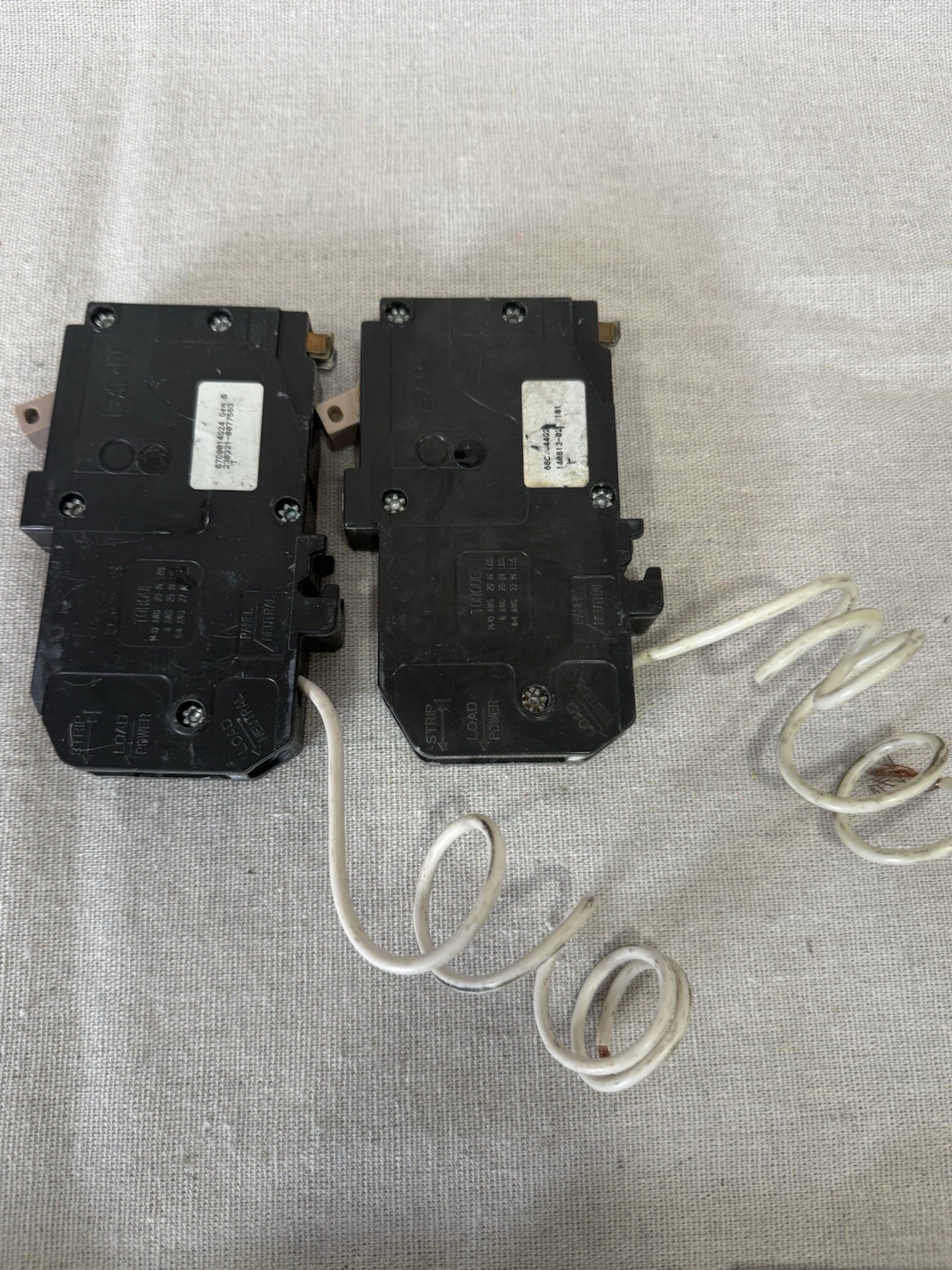 Lot of 8 Eaton CH AFCI/GFCI Breakers 15A & 20A Plug-On Neutral Pigtail Tested