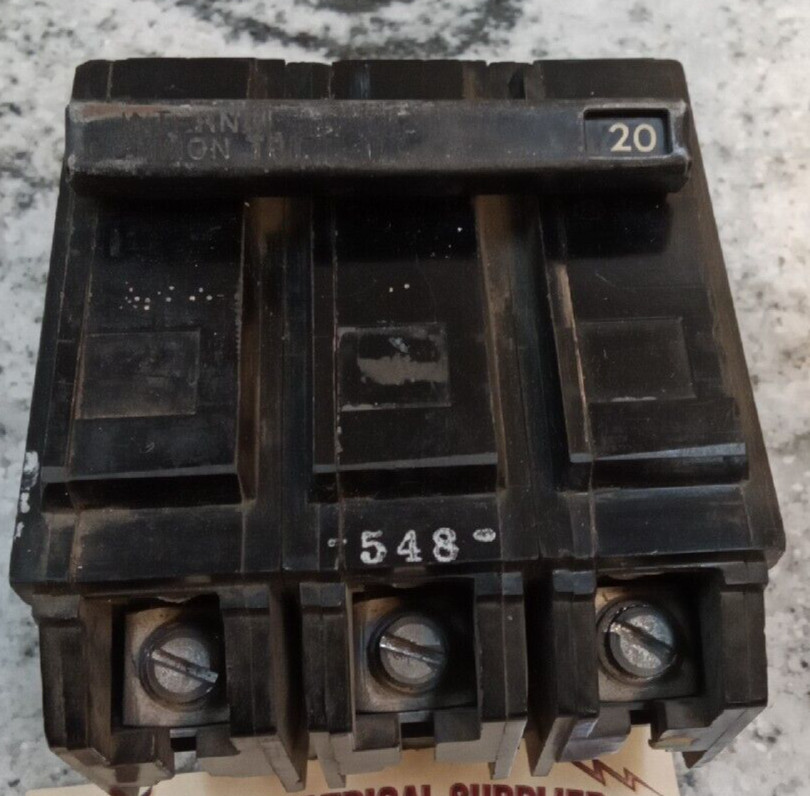 GE/BREAKER/ TQL32020 / 3P / 20A /240V/Plug-In/GROVE / TQL-AC/use(L173