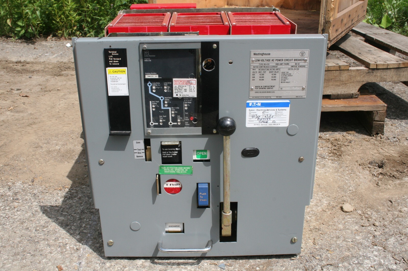 Westinghouse Low-Voltage AC Power Circuit Breaker DS-416 1600 Amp.Frame 800RCC