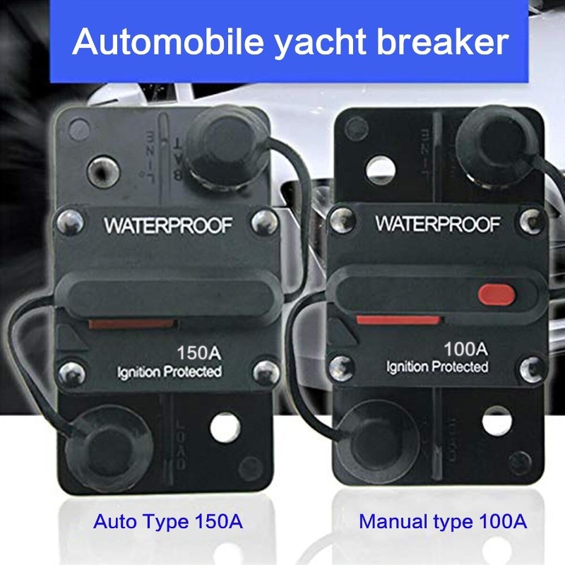 30A Amp Waterproof Circuit Breaker Auto/Marine/Solar 12-48V DC Manual Reset