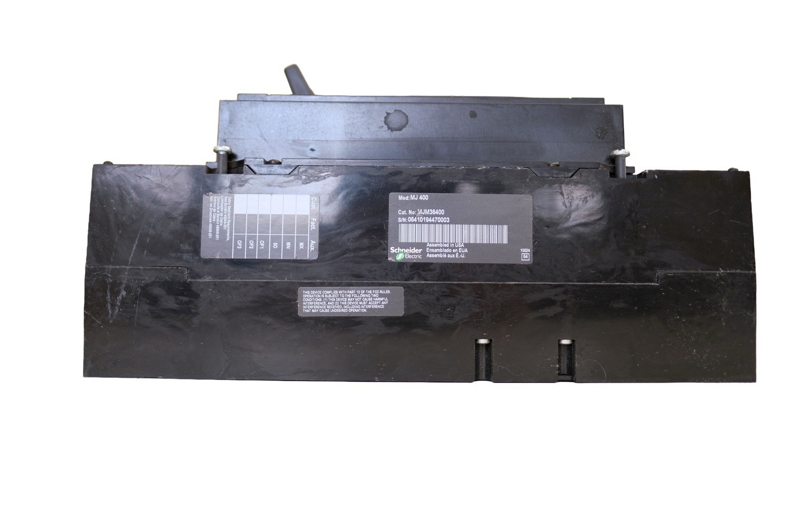 Square D MJM36400 PowerPact 400A 3P Circuit Breaker ET1.0 MJ Frame 600V