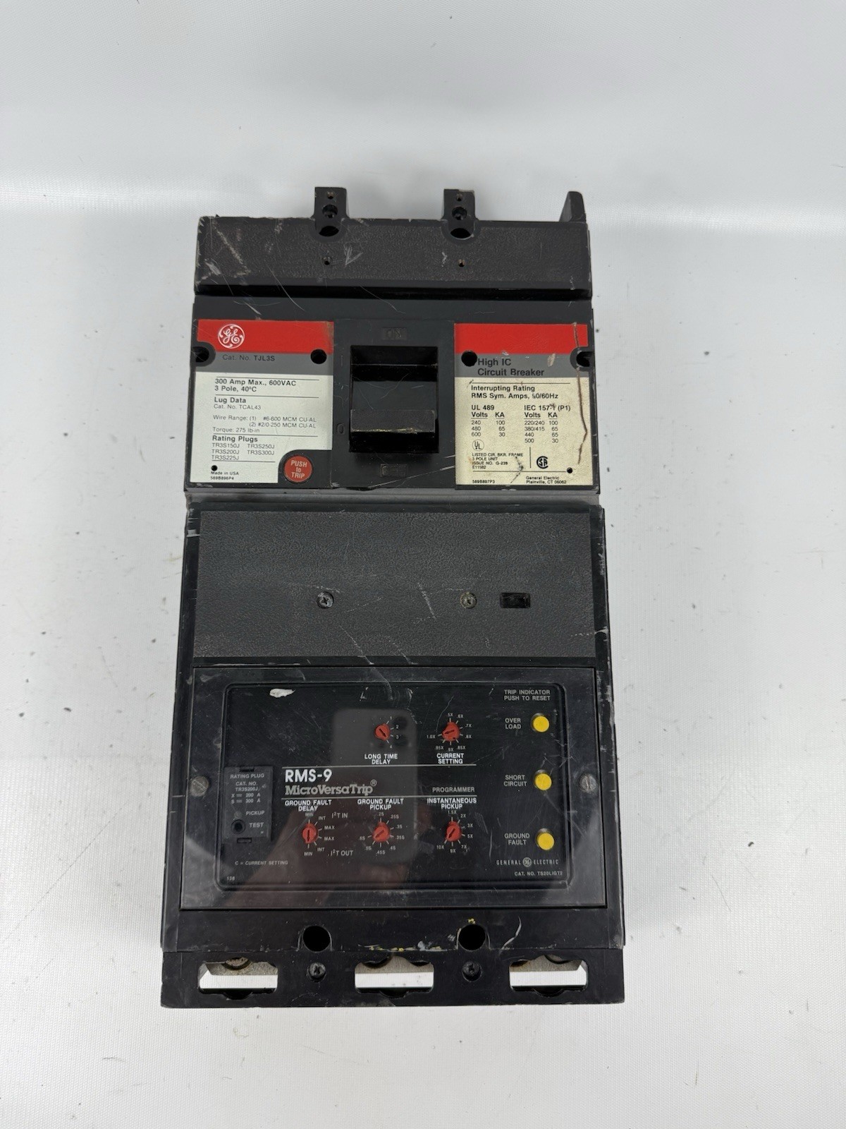 GE TJL3S Molded Case Circuit Breaker – 300 Amp MAX Tested, 600 VAC, TR3S200J