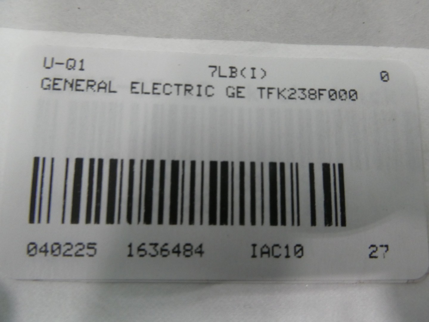 Ge TFK236F000 Molded Case Circuit Breaker 600v-ac 225a Amp 3p W/ 70a Trip Unit