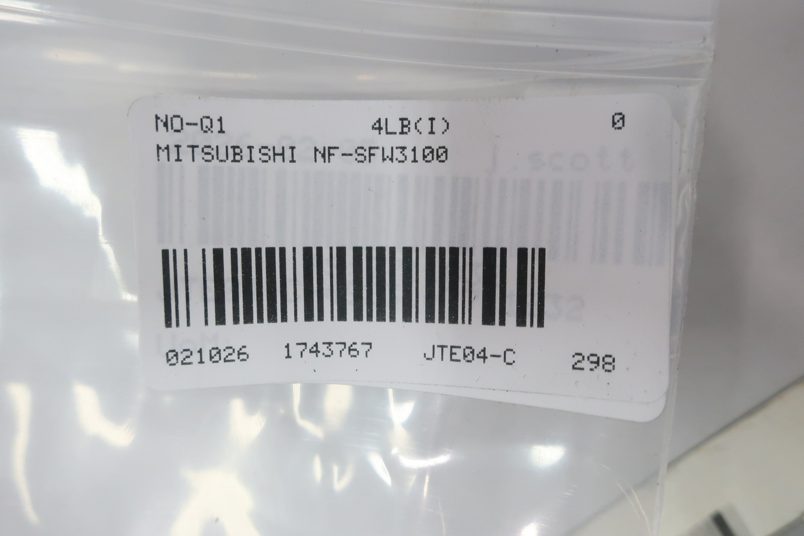 Mitsubishi NF-SFW3100 Molded Case Circuit Breaker 100a 600v-ac 3p