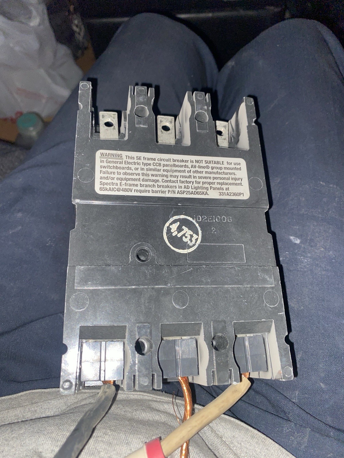 GE Spectra RMS Current Limiting Circuit Breaker 60A 3-Pole 600V SELA36AT0060
