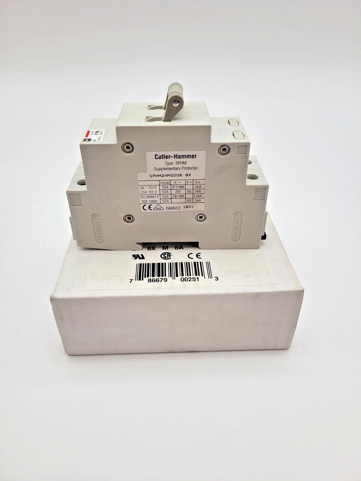 Cutler-Hammer SPHM2HM0006 Supplementary Protector Hydraulic Magnetic 277/480V