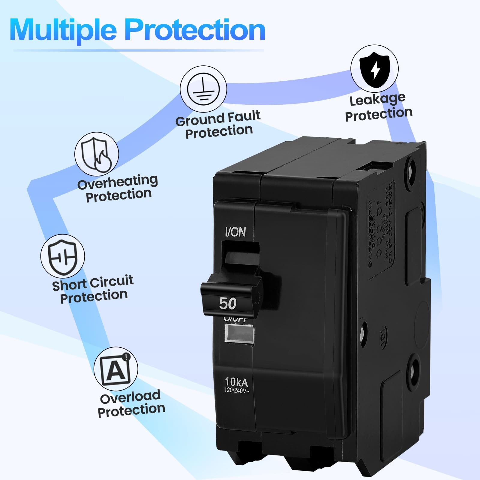 50 Amp 2Pole Circuit Breaker For QO250CP Compatible With SD QO Load Center