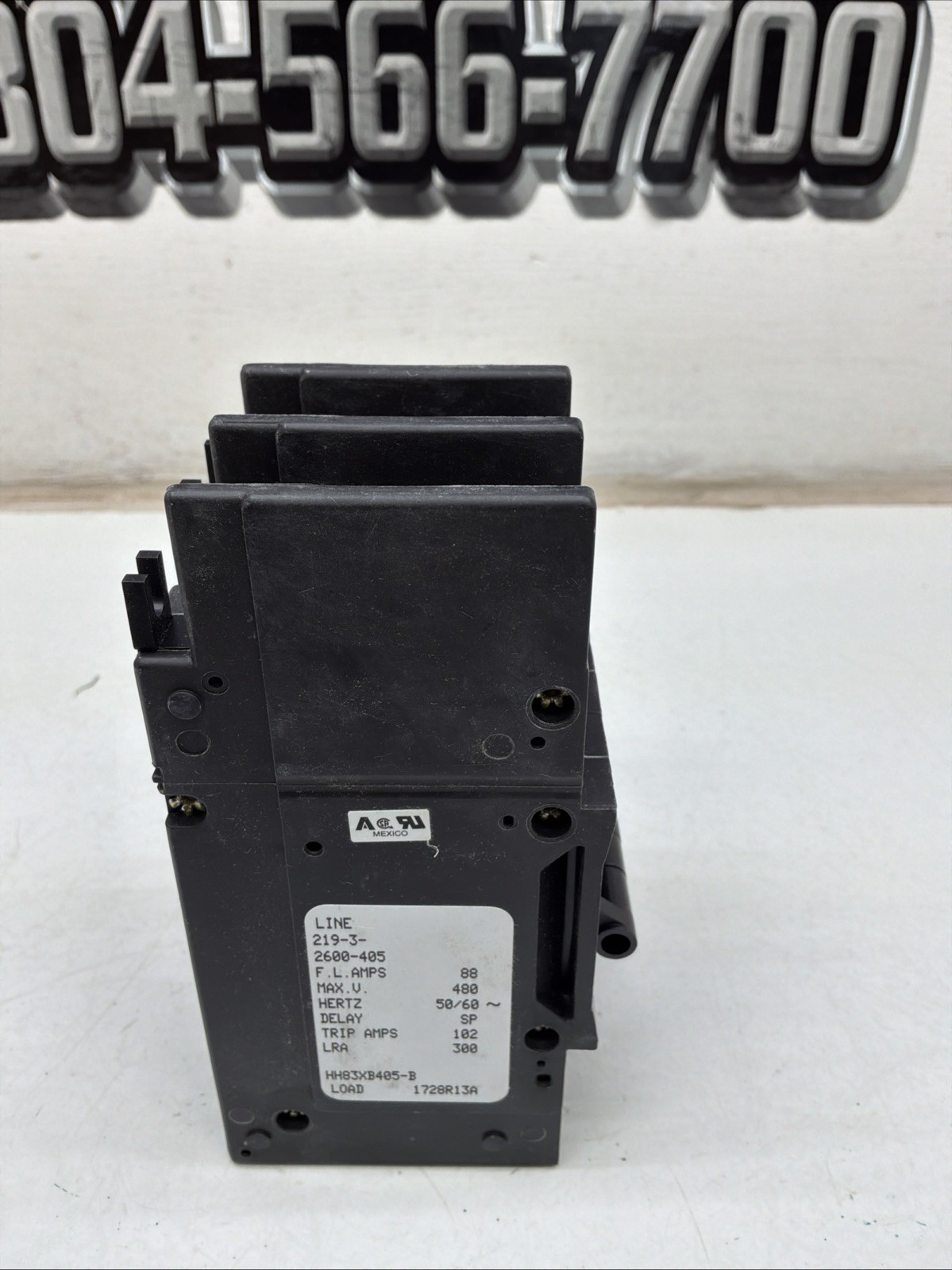 Carlyle Circuit Breaker HH 83XB 405 480V NIB