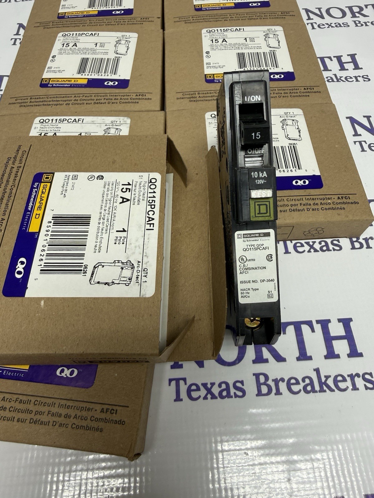 QO115PCAFI Lot Of 10 Square D AFCI Arc-Fault Circuit Breaker 15A Plug-on Neutral