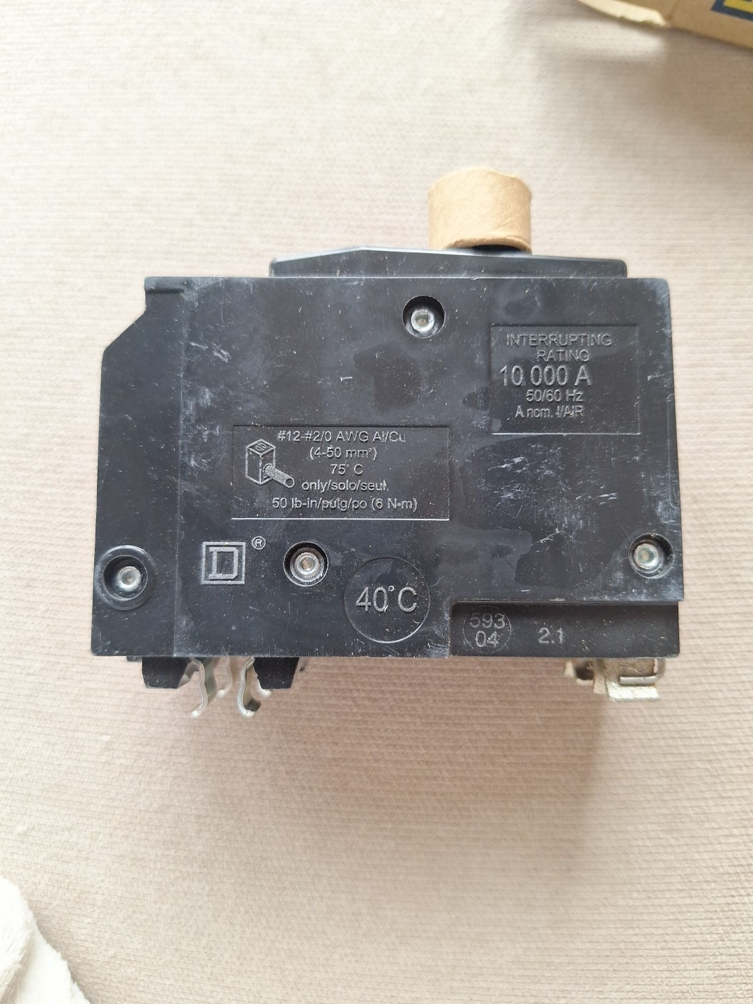 NIB – Square D – QO2125 – Mini Circuit Breaker – 125 A, 1-Phase, 240V
