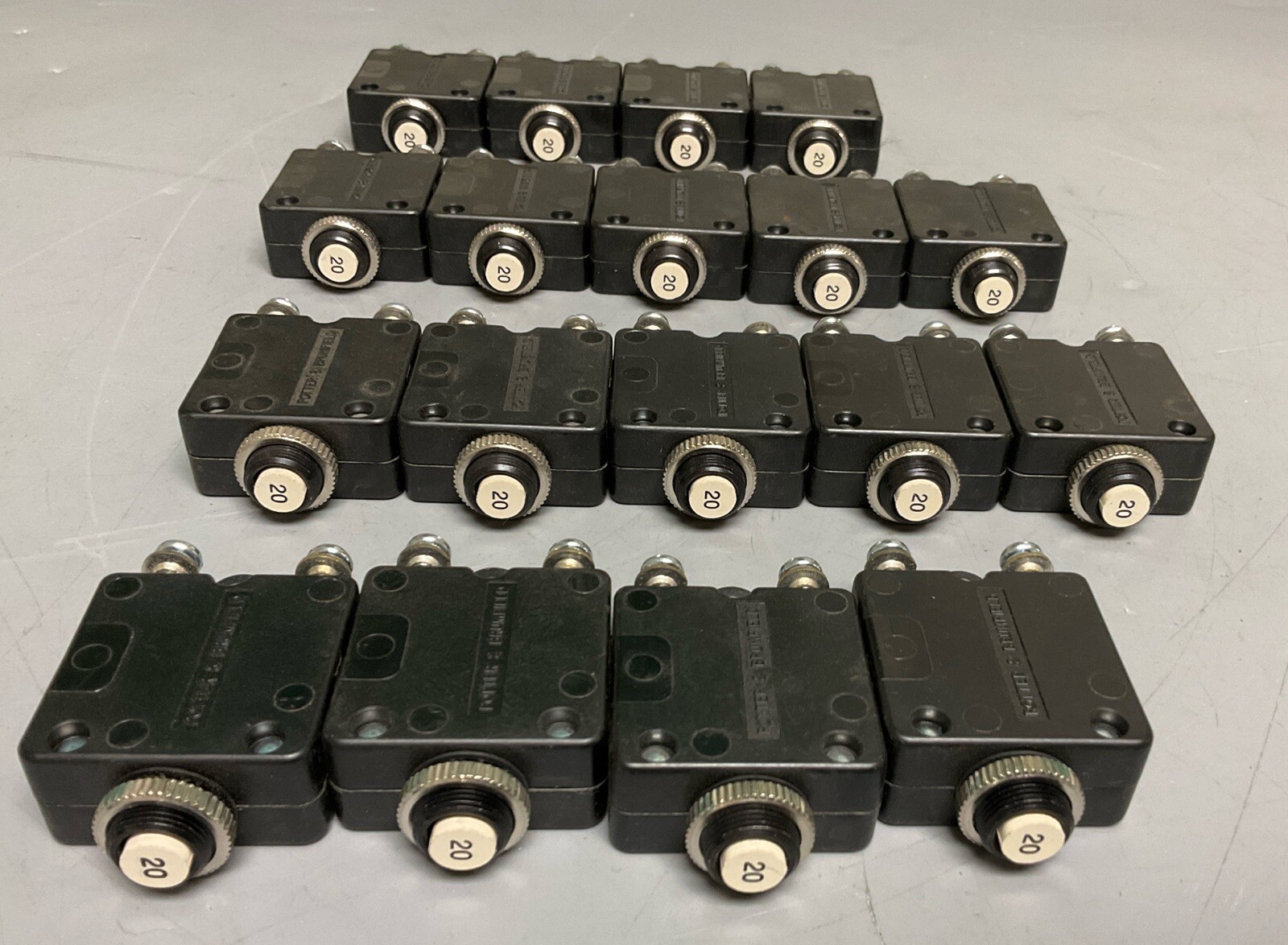 Lot of 18 Potter & Brumfield W58-XC4C12A-20 Circuit Breakers 20 Amps