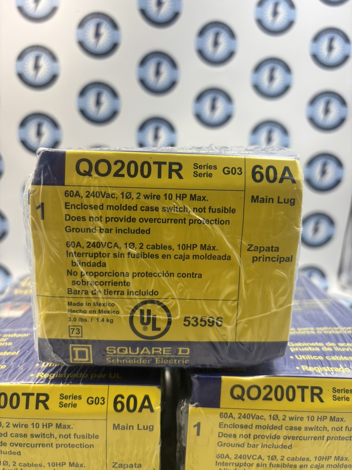 Square D QO200TR Enclosed Molded Case 60A Series G03 Circuit Disconnect Switch