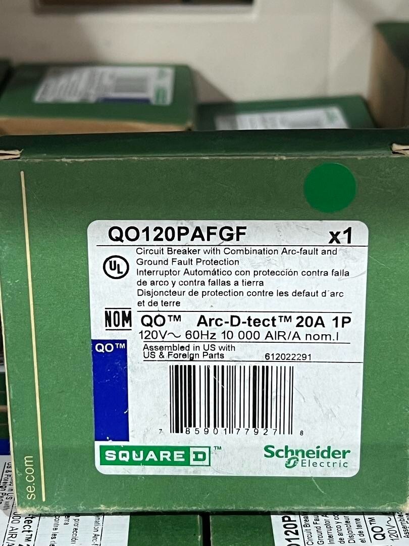 NEW Square D QO120PAFGF 20A 120V Circuit Breaker AFCI GFCI DUAL FUNCTION
