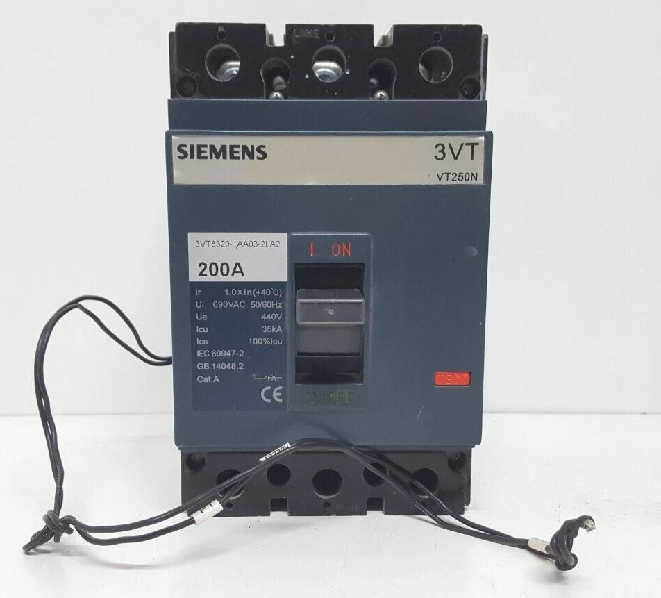 SIEMENS 3VT VT250N 3 POLE 200 AMPS CIRCUIT BREAKER SIEMENS