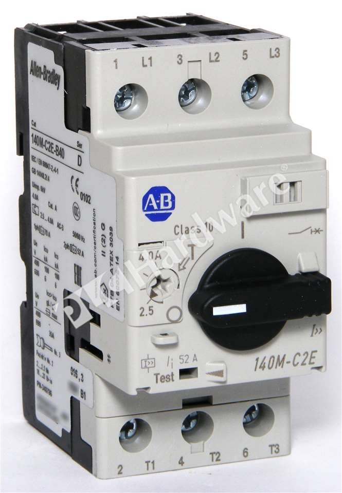 Open Pre-owned Allen Bradley 140M-C2E-B40 /D 2.5-4A 480V Motor Circuit Breaker