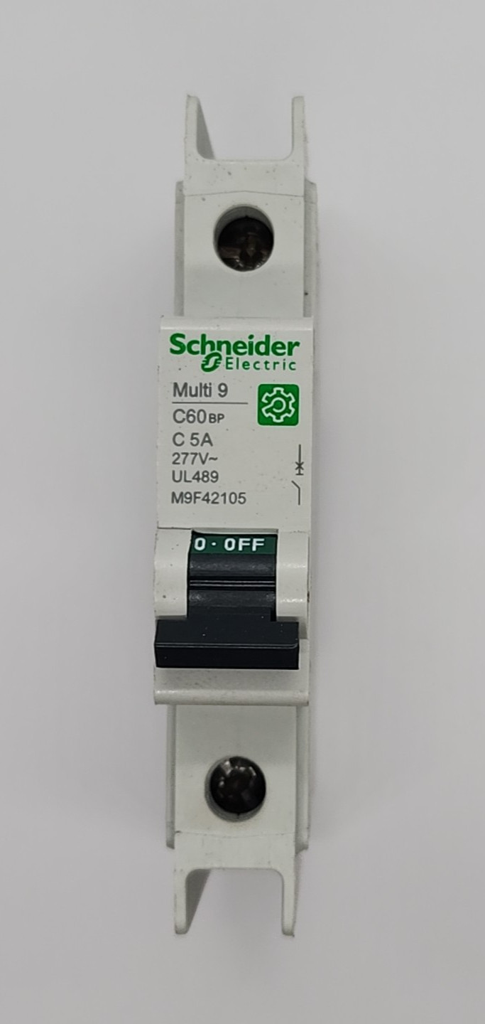 SCHNEIDER ELECTRIC M9F42105 1POLE 277V 5A CIRCUIT BREAKER [1WS3-6]
