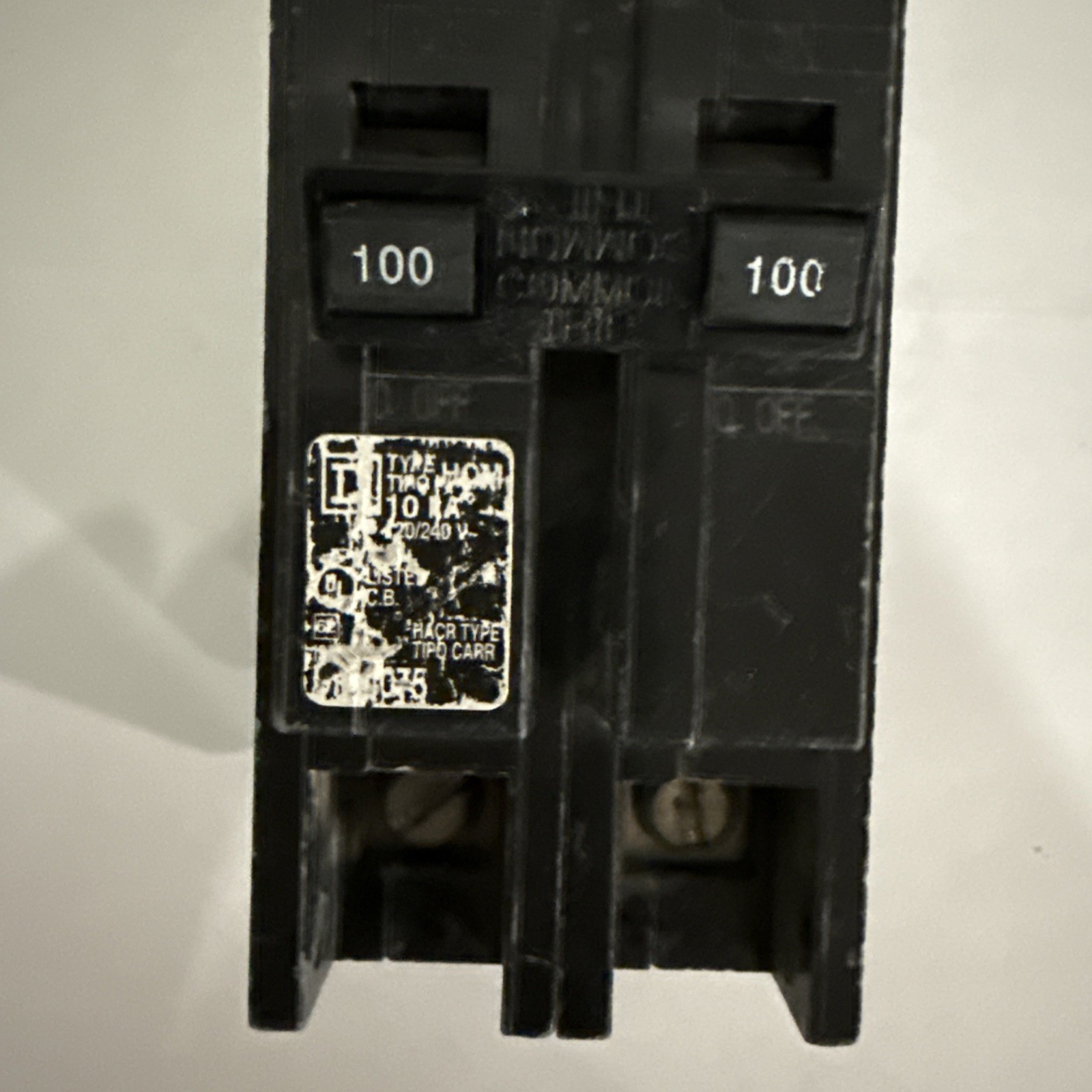 Square D HOM2100 Miniature Circuit Breakers 100 AMP