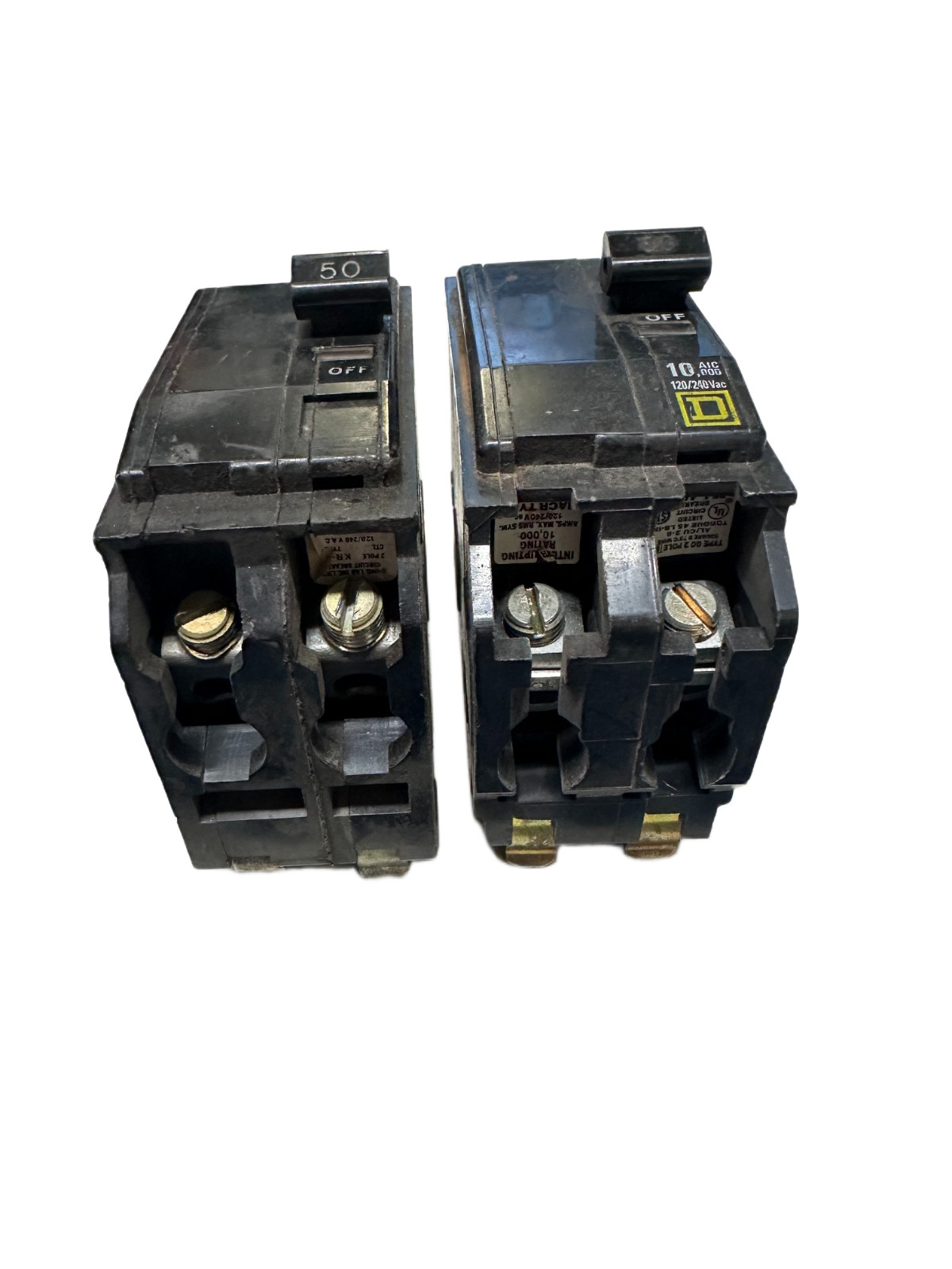 Square D QO250 50A 2-Pole 120/240V Circuit Breaker (LOT OF 2) 🔥 Fast Shipping