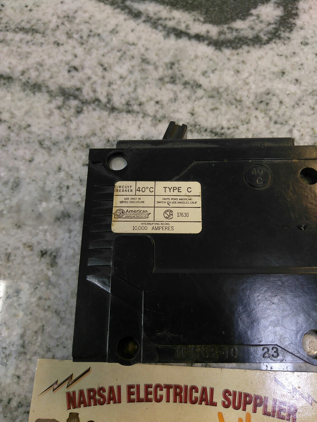 AMERICAN SWITCH TYPE C, C120 20 Amp 1 Pole 120/240V GROVE Breaker (8D2UP