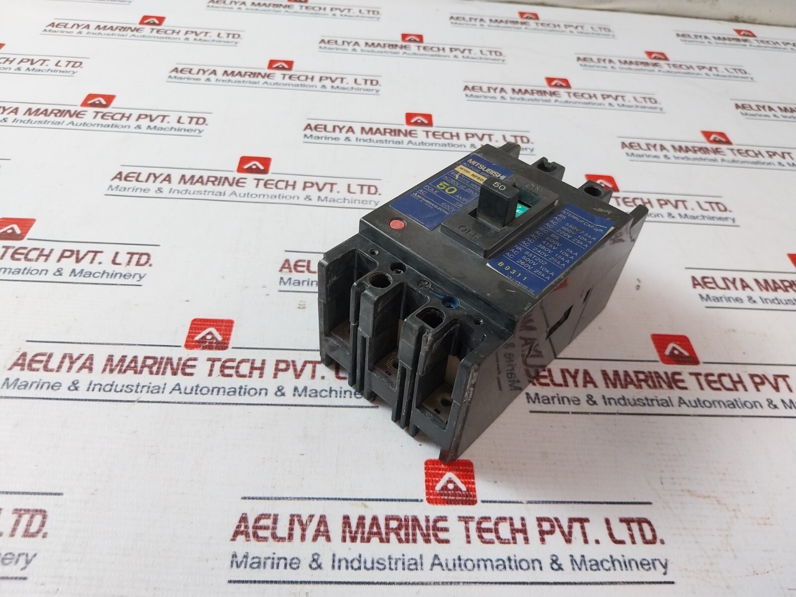 MITSUBISHI ELECTRIC NF60-SH 3 Pole No-fuse Breaker 50 Amp 600V AC