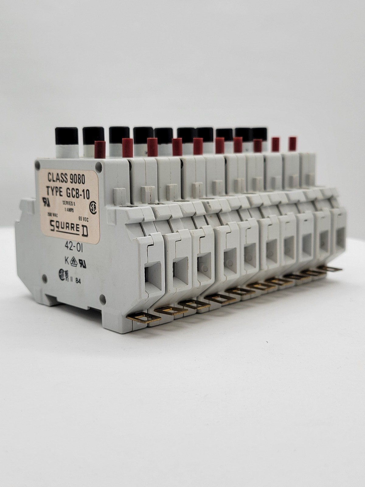 10PC Square D 9080GCB-10 Bolt-On Circuit Breaker 1A 1P 250/65V Series B