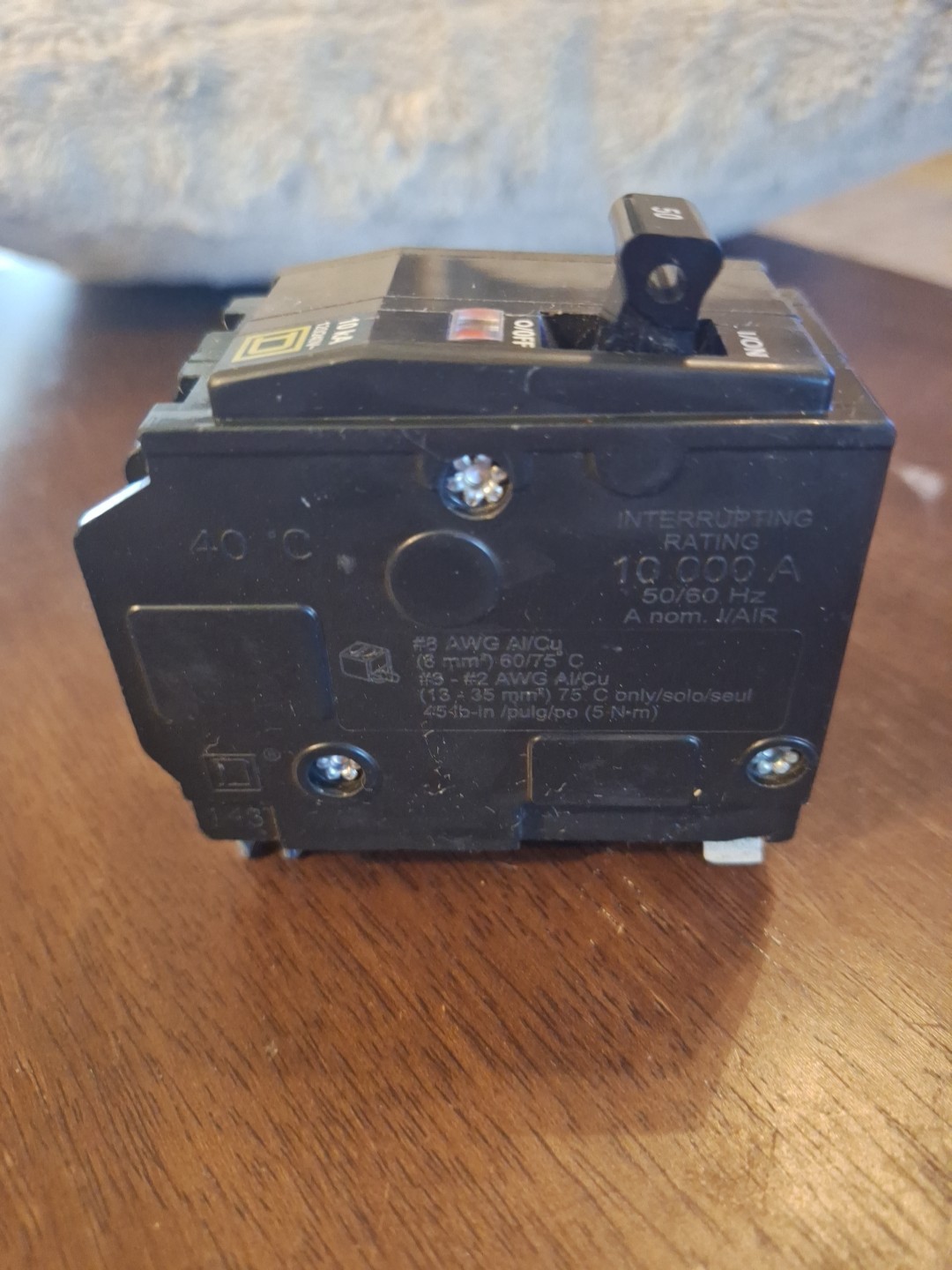 SQ D QO250 Circuit Breaker 2 Pole 50