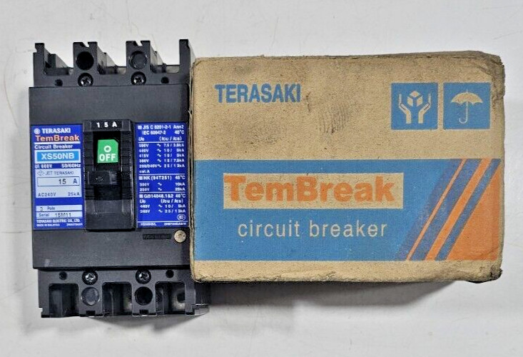 Terasaki Electric TemBreak XS50NB 3 Pole Circuit Breaker 15A 10KA 660V