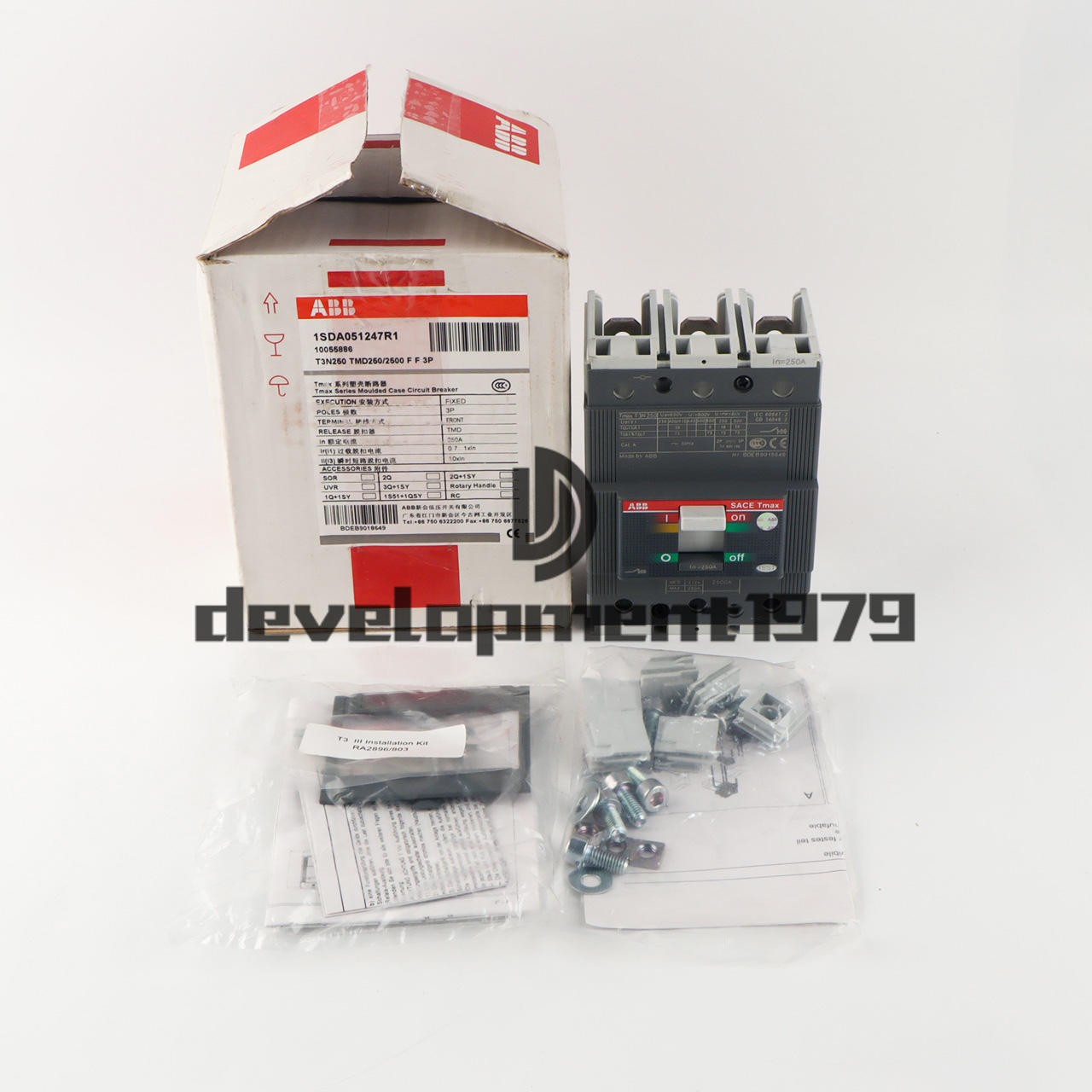 1PCS New ABB TMAX T3N250 TMD250/2500 FF 3P 250A 1SDA051247R1 Circuit Breaker