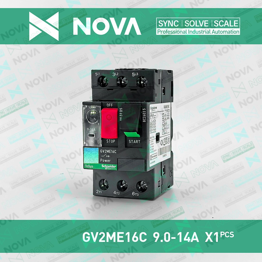 1pc New TeSys Deca GV2ME Series 16C 9.0-14A Motor Thermal-Mag CB GV2ME16C