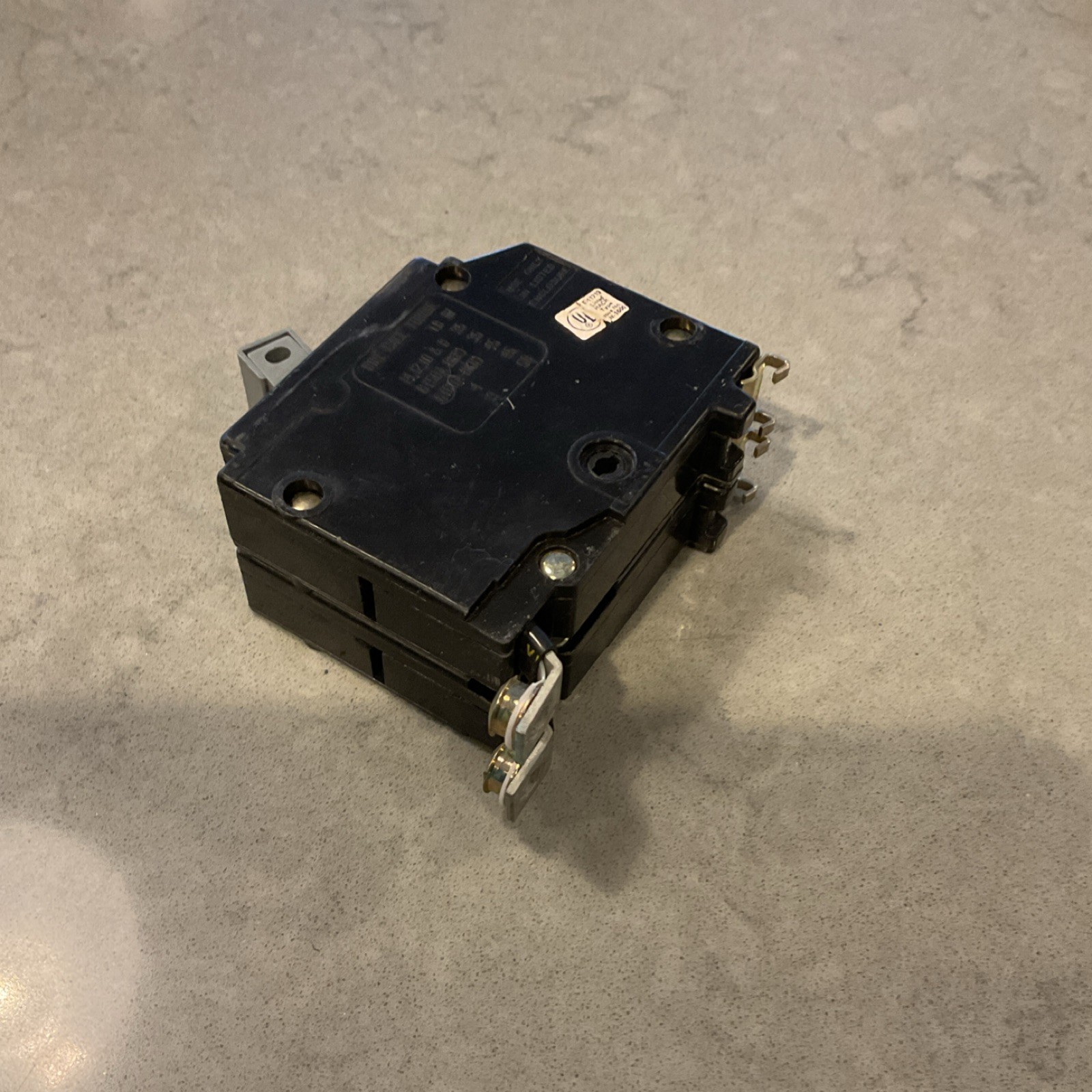 50A 2-Pole Circuit Breaker Black/Gray AC Analog/Mechanical Plastic/Metal