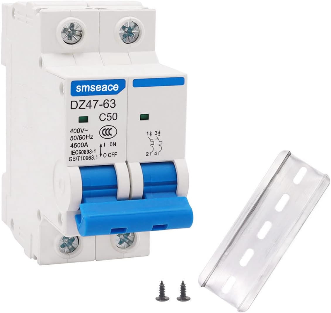 Miniature Circuit Breaker Low Voltage AC 50A 400V, 2 Poles AC Disconnect Switch