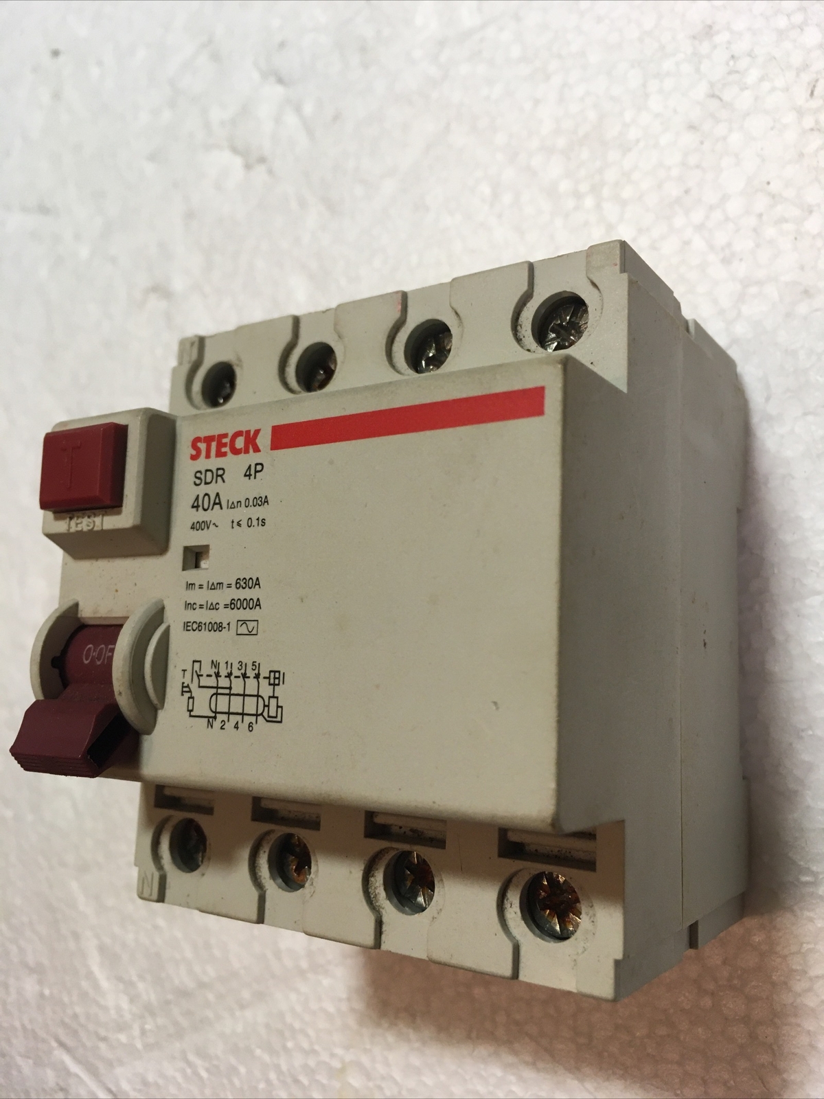 STECK SDR 4P 40 AMP. 4-POLE CIRCUIT BREAKER 230/400 VAC