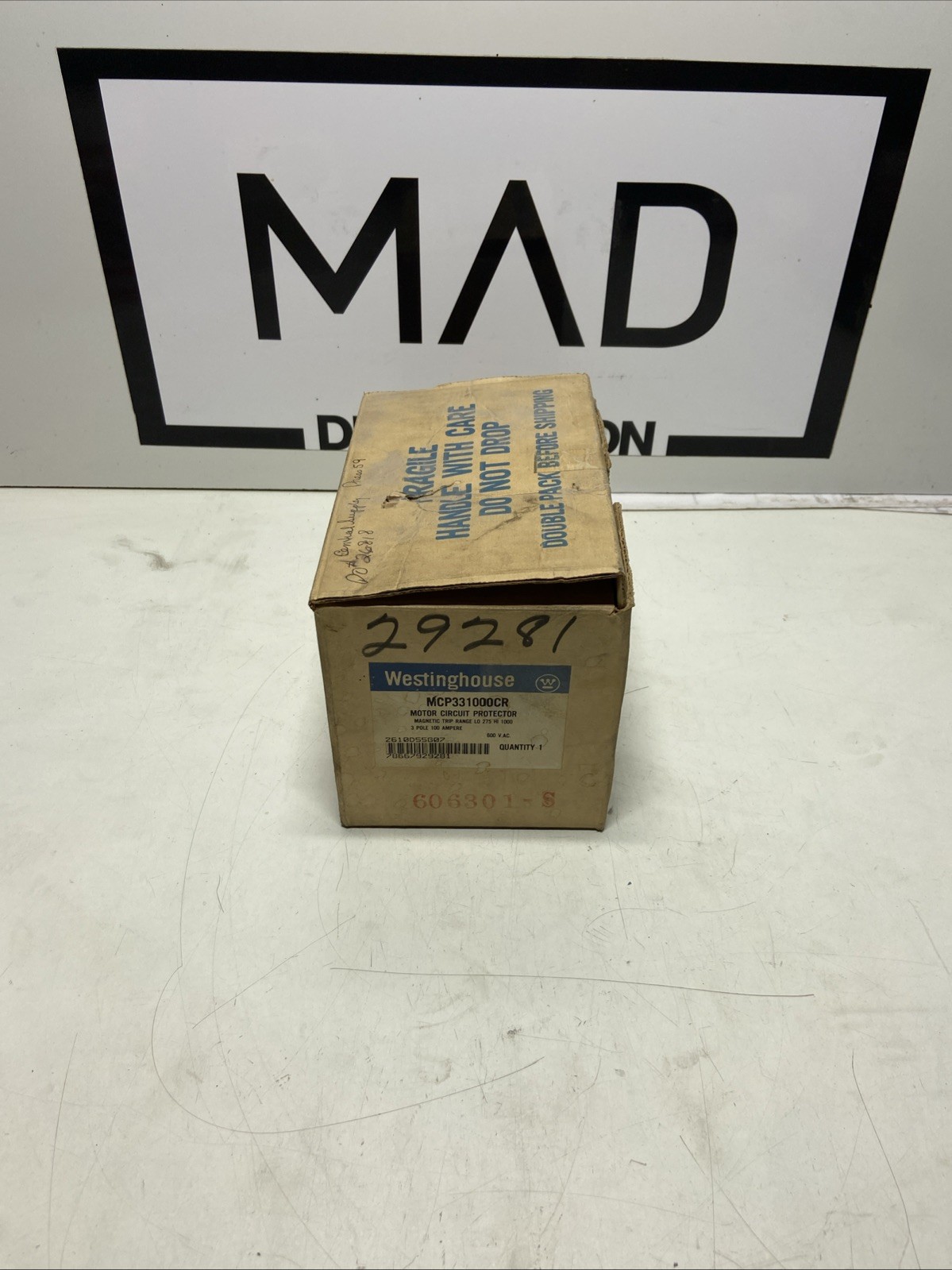MCP331000CR – Cutler Hammer 600V 100A 3 pole circuit breaker 65kA@480V