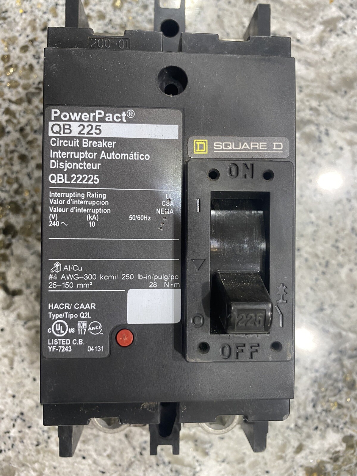 Power Pack QB 225 Circuit Breaker