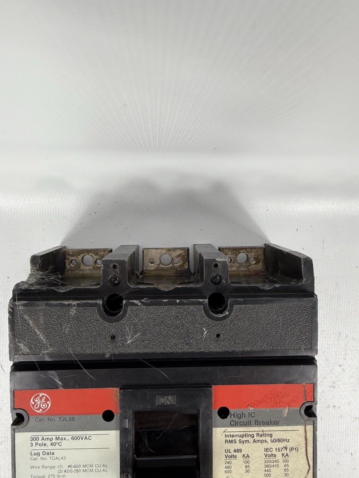GE TJL3S Molded Case Circuit Breaker – 300 Amp MAX Tested, 600 VAC, TR3S200J