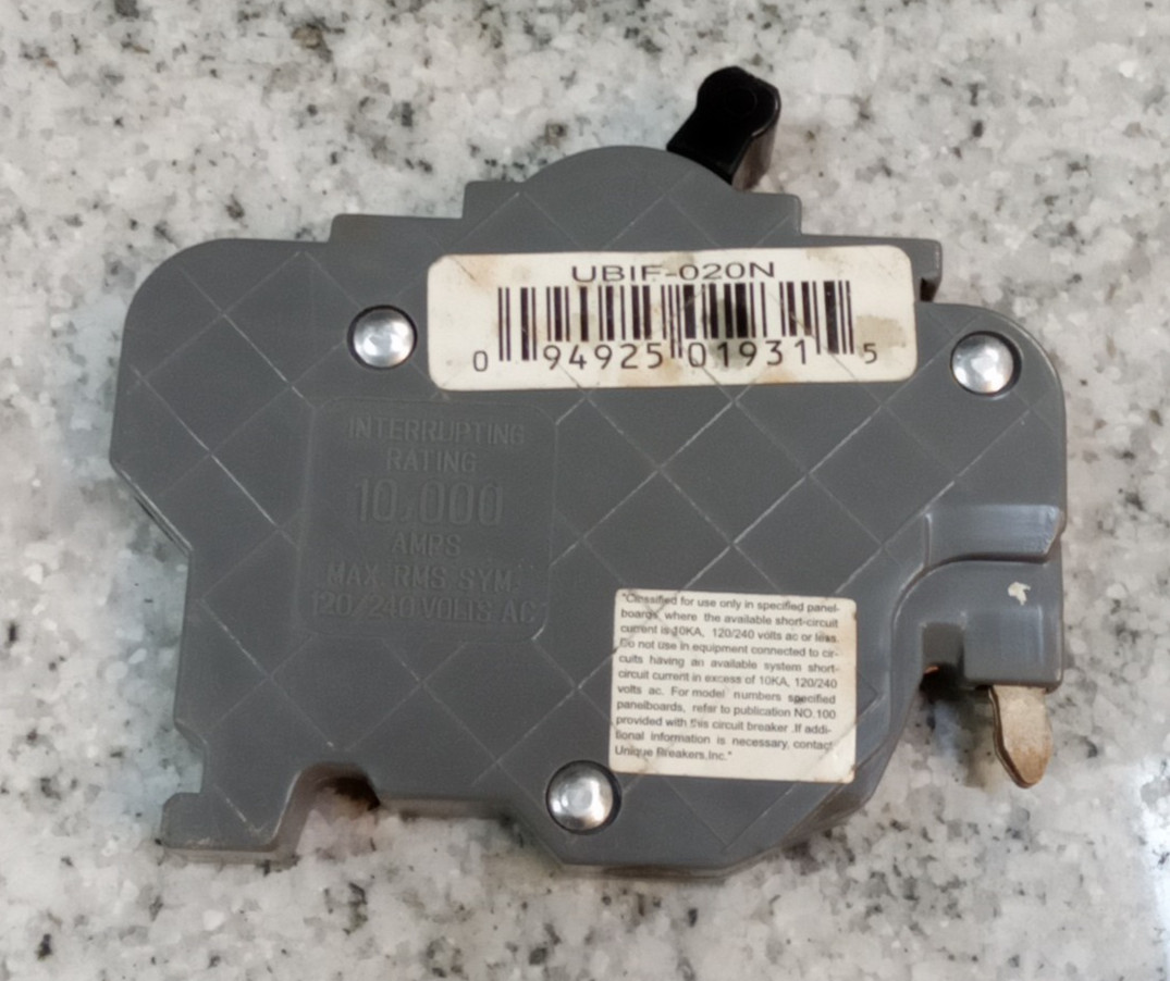 Connecticut Electric/ UBIF020N/20A/1P/120/240V/ UBIF/Circuit Breaker /USE(28D3UP